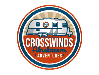 Crosswinds Airstream Adventures logo design by ORPiXELSTUDIOS