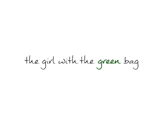 The Girl with the Green Bag Logo Design