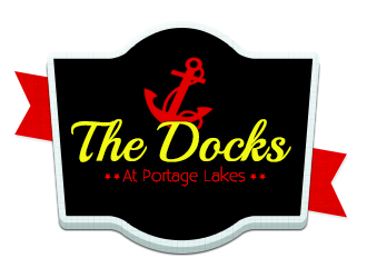 The Docks at portage lakes  or The Docks at PLX or logo design by leesdesigns