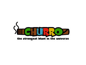 CHURRO (the strongest blunt in the universe) Logo Design