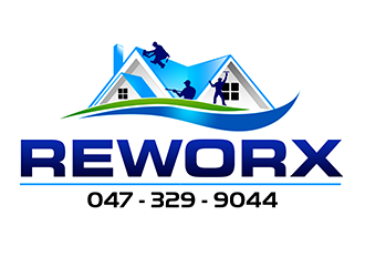 REWORX and also number 0473299044 logo design by 3Dlogos