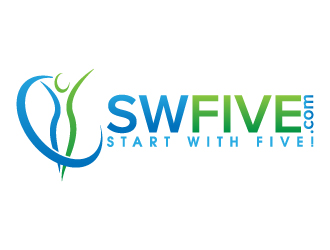SWFIVE.com  tag ling Start With Five! logo design by jaize