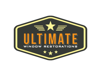 Ultimate Window Restorations logo design by pencilhand