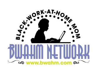 Black Work at Home Moms Network logo design by jaize