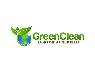 Green Clean Janitorial Supplies logo design by jaize