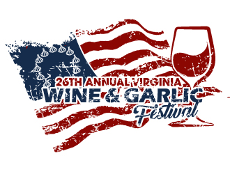 26th Annual Virginia Wine & Garlic Festival logo design by jaize