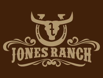 JONES  RANCH  ARENA  (And include our brand~upside down backwards J) logo design by jaize