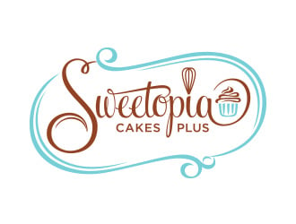 Sweetopia cakes plus logo design by dimas24