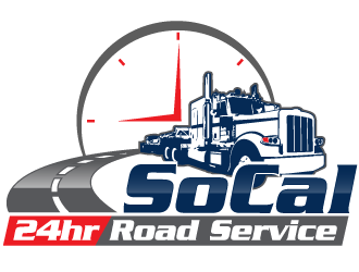 SoCal 24hr road service logo design by scriotx