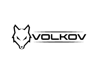 The company name is VOLKOV (WOLF IN RUSSIAN) logo design by WakSunari