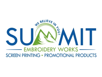 Summit Embroidery Works logo design by ruki