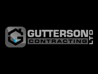 Gutterson contracting ltd logo design by karjen