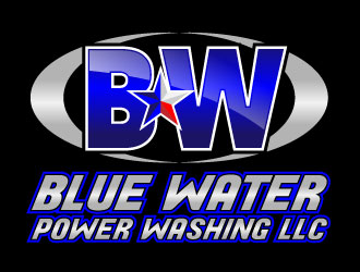 BW Blue Water Power Washing LLC Logo Design