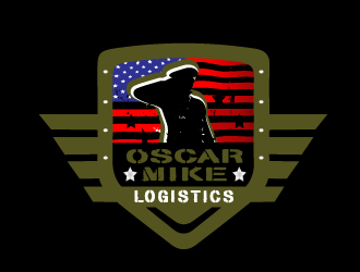 Oscar Mike Logistics logo design by samuraiXcreations