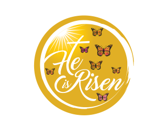 He is Risen logo design by dondeekenz