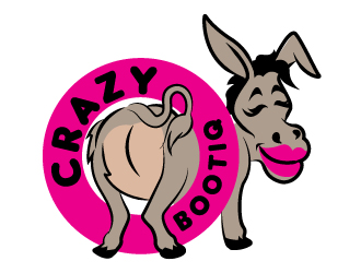 Crazy (Picture of Donkey) Bootiq logo design by jaize