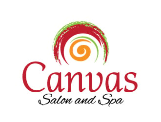 Canvas Salon and Spa logo design by Dawnxisoul393