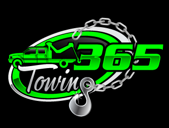 365 towing logo design by scriotx