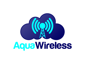 Aqua Wireless logo design by karjen