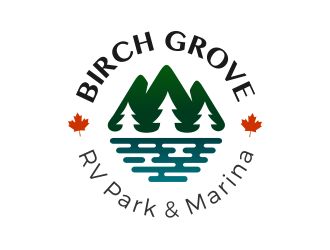 Birch Grove RV Park & Marina Logo Design