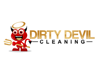 Dirty Devil Cleaning logo design by karjen