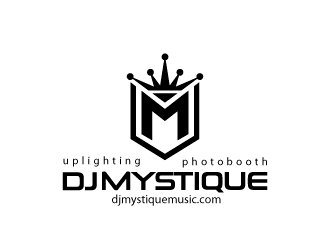 DJ MYSTIQUE    djmystiquemusic.com logo design by Juce