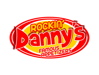 ROCKIN' DANNYS FAMOUS APPETIZERS logo design by MarkindDesign