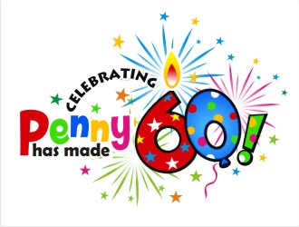 Celebrating Penny has made 60! logo design by GURUARTS