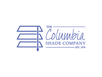 The Columbia Shade Company  est. 1974 logo design by Fear