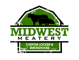 Midwest Meatery  -Custom Locker and Smokehouse logo design by karjen