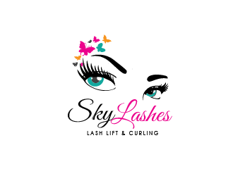 Sky Lashes logo design by Rachel