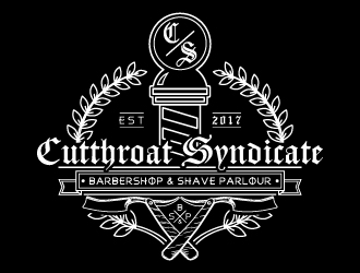 Cutthroat Syndicate Barbershop & Shave Parlour logo design by Godvibes