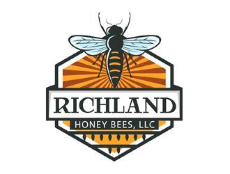 Richland Honey Bees, LLC logo design by DreamLogoDesign