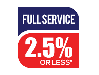 FULL SERVICE      2.5%        OR LESS logo design by karjen