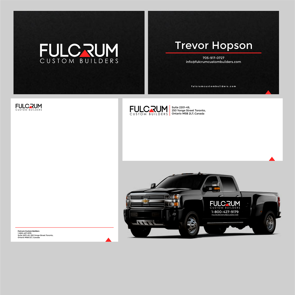 Fulcrum Custom Builders logo design by Gopil
