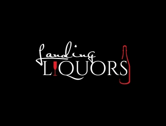 Landing Liquors logo design by cikiyunn