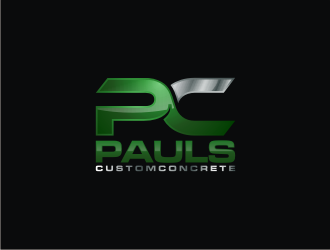 Pauls Customconcrete logo design by agil