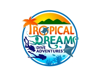 Tropical Dreams Dive Adventures logo design by josephope