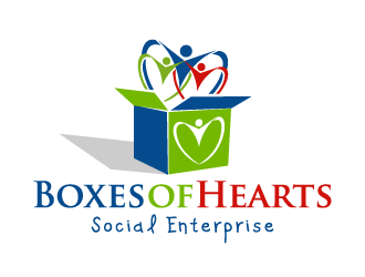 Boxes of Hearts logo design by akilis13