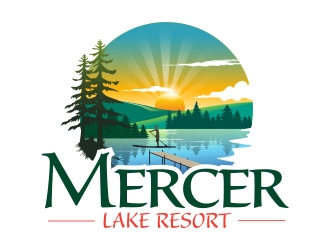 Mercer Lake Resort logo design by Sorjen