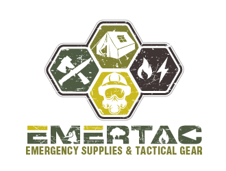 Emertac - emergency supplies & tactical gear logo design by THOR_