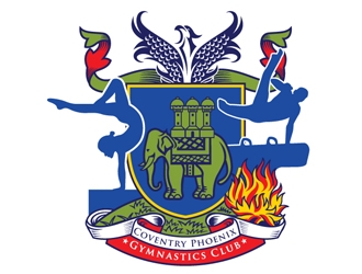 Coventry Phoenix Gymnastics Club logo design by logoguy
