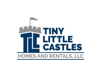 TLC (Tiny Little Castles) Homes and Rentals, LLC logo design by JJlcool