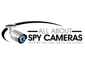 All About Spy Cameras (tagline: Helping you keep an eye on things) logo design by PMG