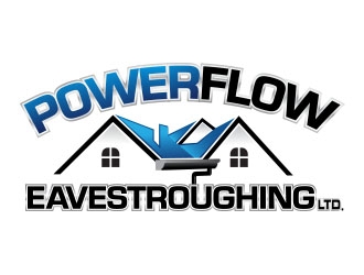 Power Flow Eavestroughing Ltd. logo design by Sorjen