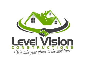 Level Vision Constructions logo design by Dawnxisoul393