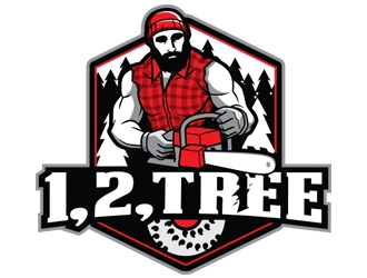 1, 2, Tree logo design by ZedArts