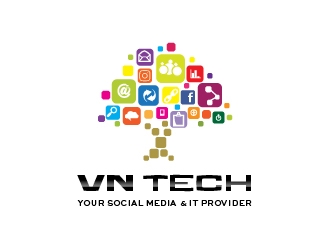VNTech logo design by mmyousuf