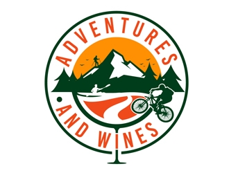 adventures and wines logo design by DreamLogoDesign