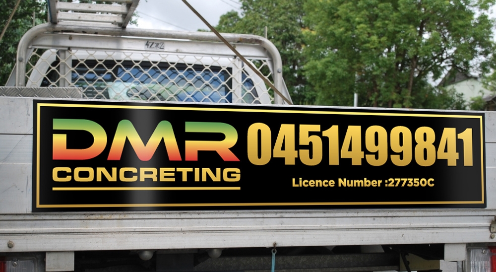 DMR CONCRETING logo design by scriotx